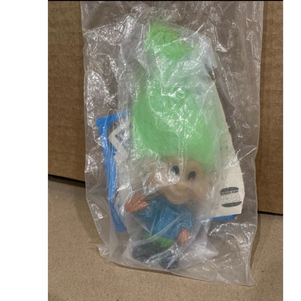 Vintage 1993 Burger King Kids Club Glow in the Dark Jaws Troll NIP Sealed